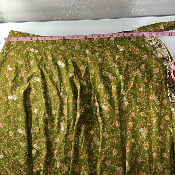 No brand reversible silk boho floral wrap skirt size OS - Picture 8 of 12
